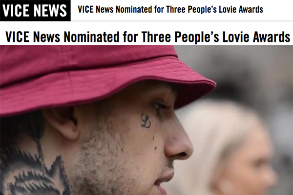 VICE Media promotes nominations in the People's Lovie Awards