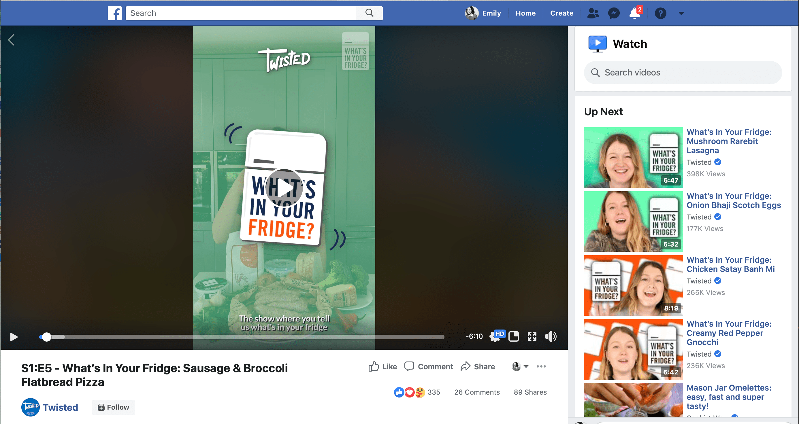 Twisted's What's In Your Fridge? Facebook video series.