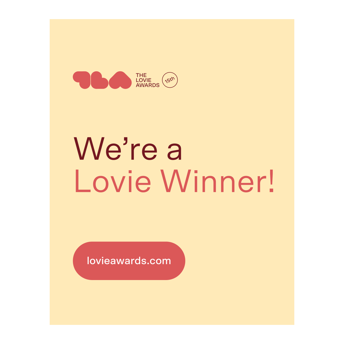 We\'re a Lovie Winner