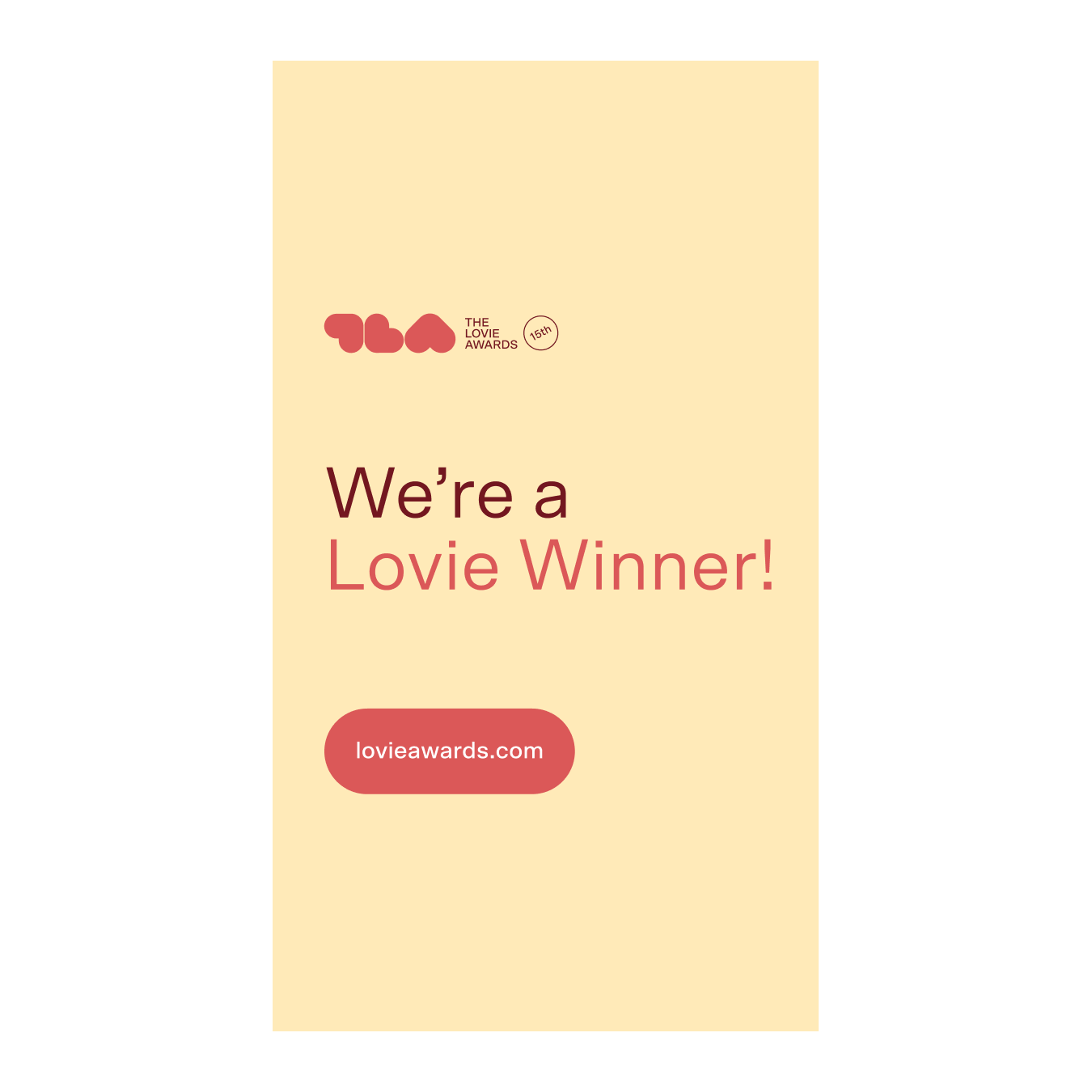 We\'re a Lovie Winner