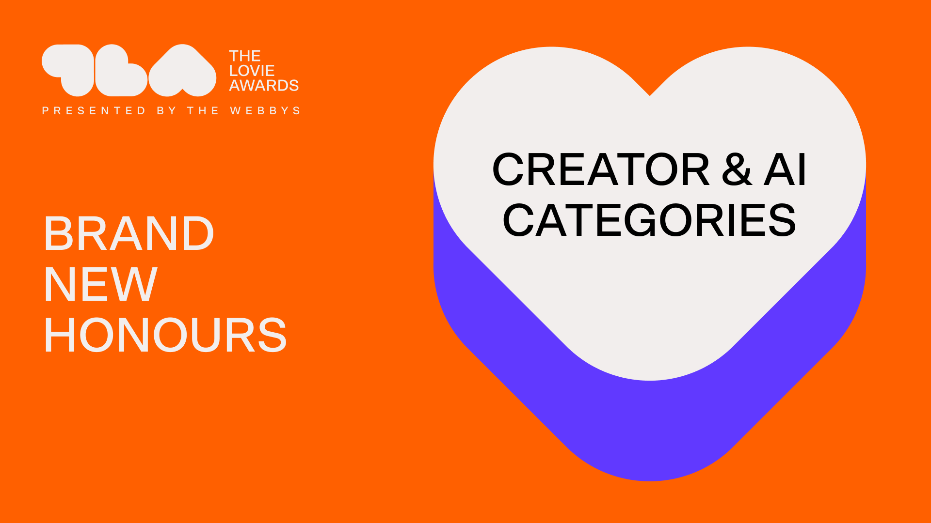 A square image showing New Categories at the 16th Annual Lovie Awards