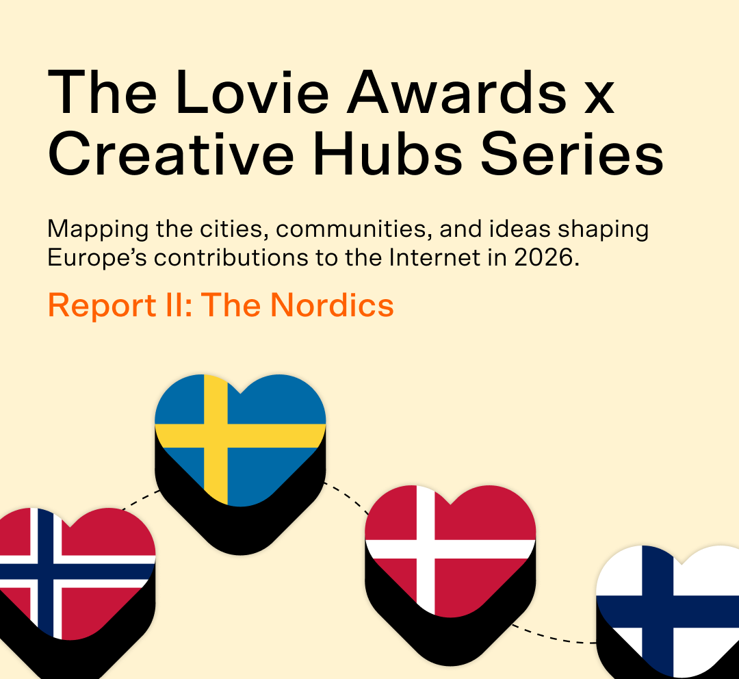 A square image showing The Lovie Awards x Creative Hubs Series : The Nordics